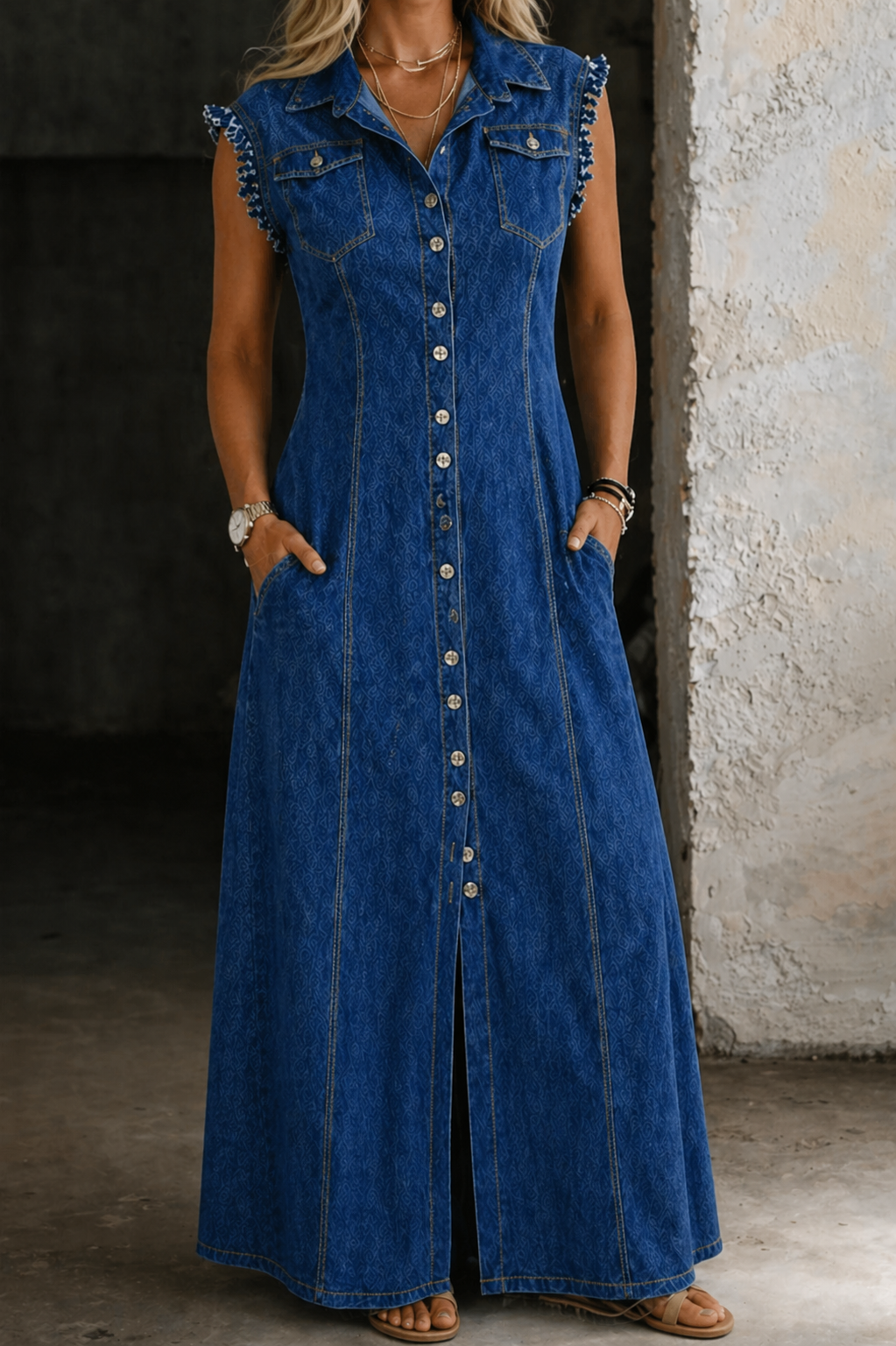 Liora | Plus Size Denim Klänning