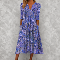 Evelyn | Elegant Midi Kjole Med Lommer