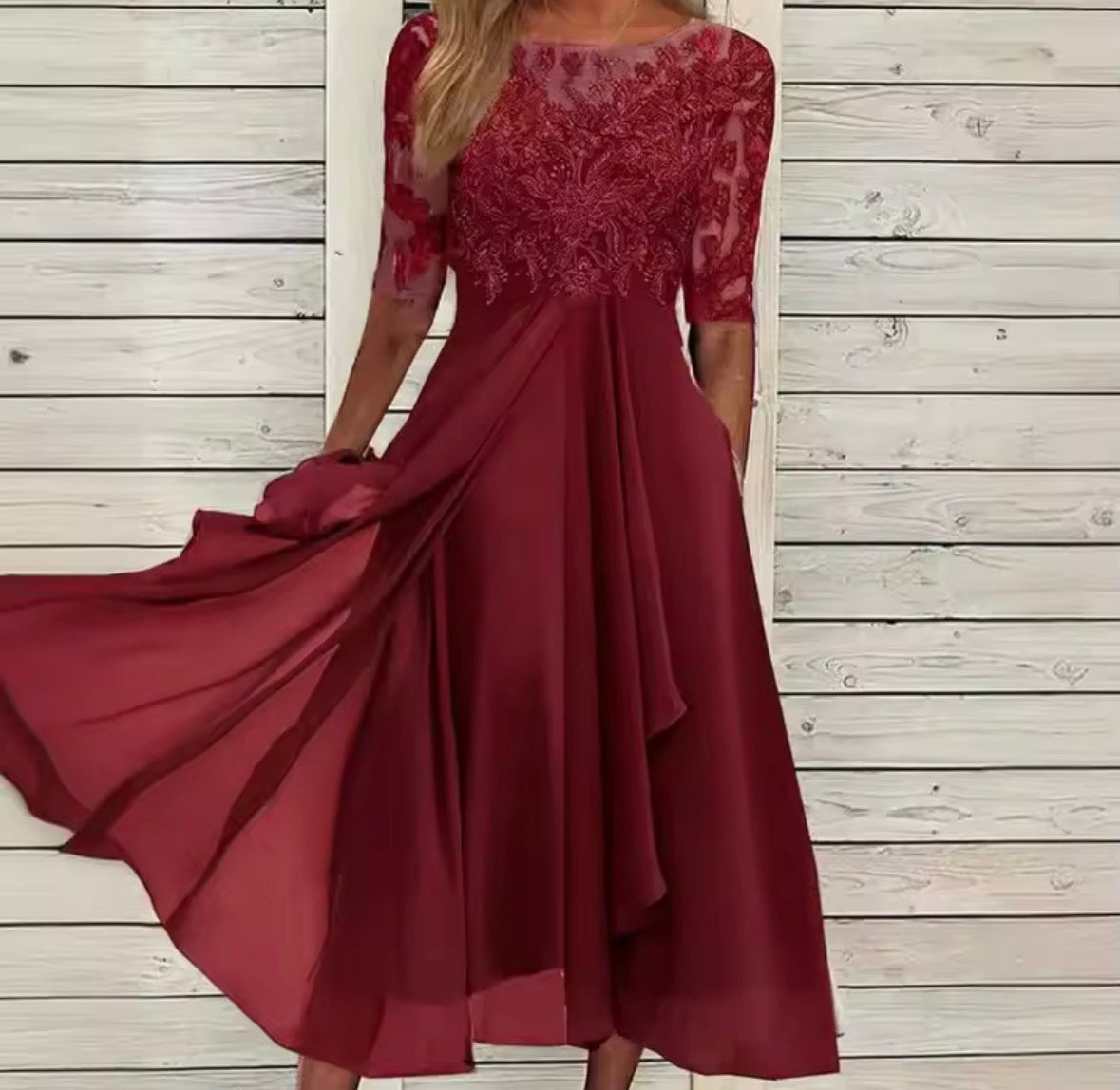 Chloe | Elegant Blåklänning