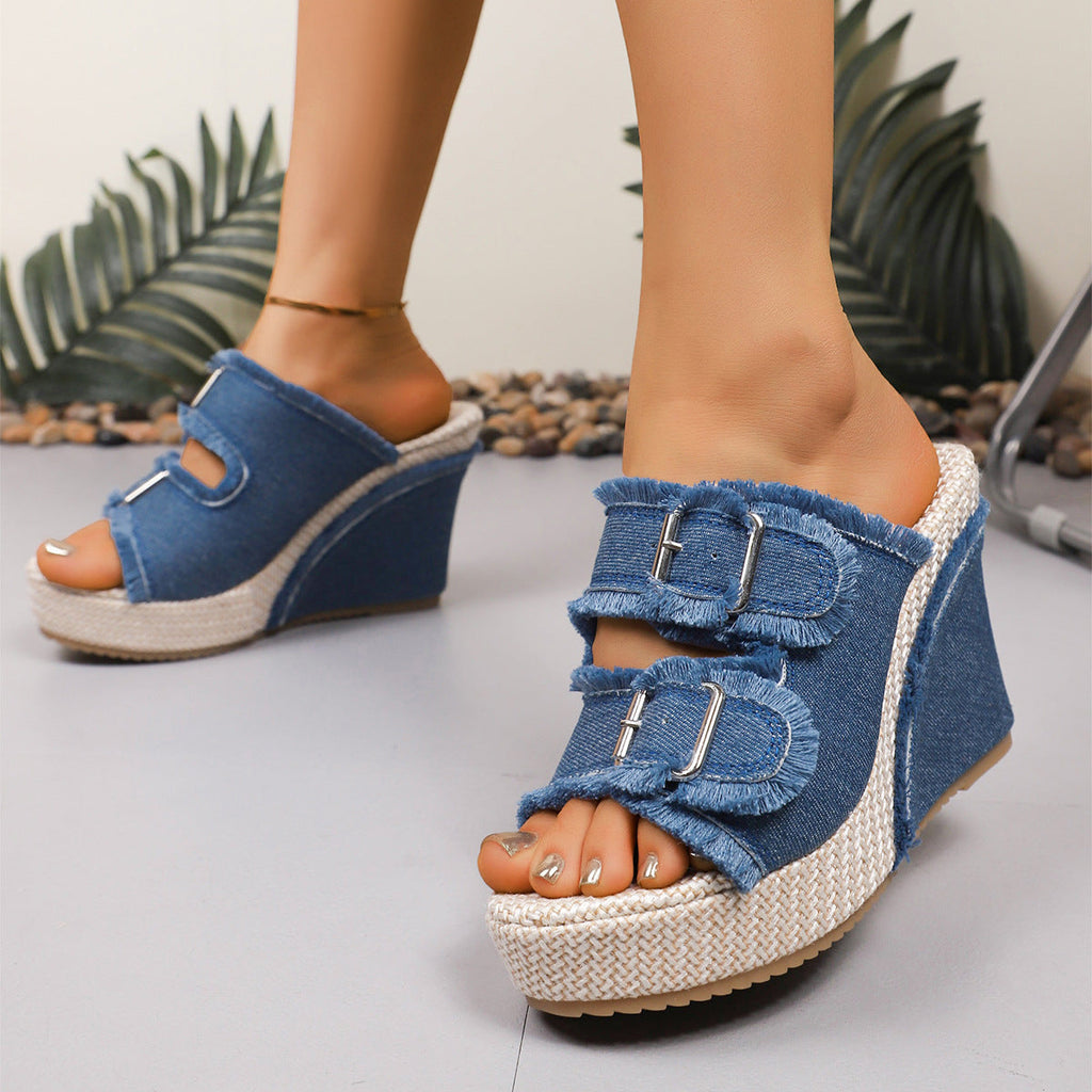 Atelier | Fransad Kant Wedge Sandaler