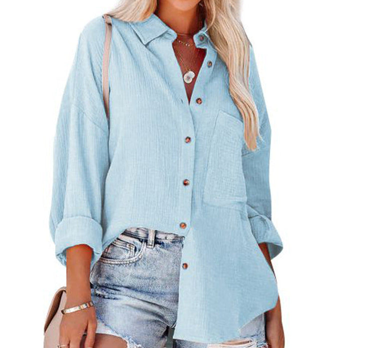 MADELYN | Casual Knap-ned Langærmet Bluse
