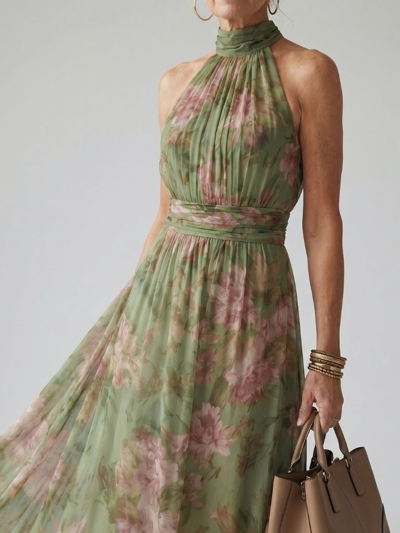 Mirelle Samlet Halter Midi Kjole