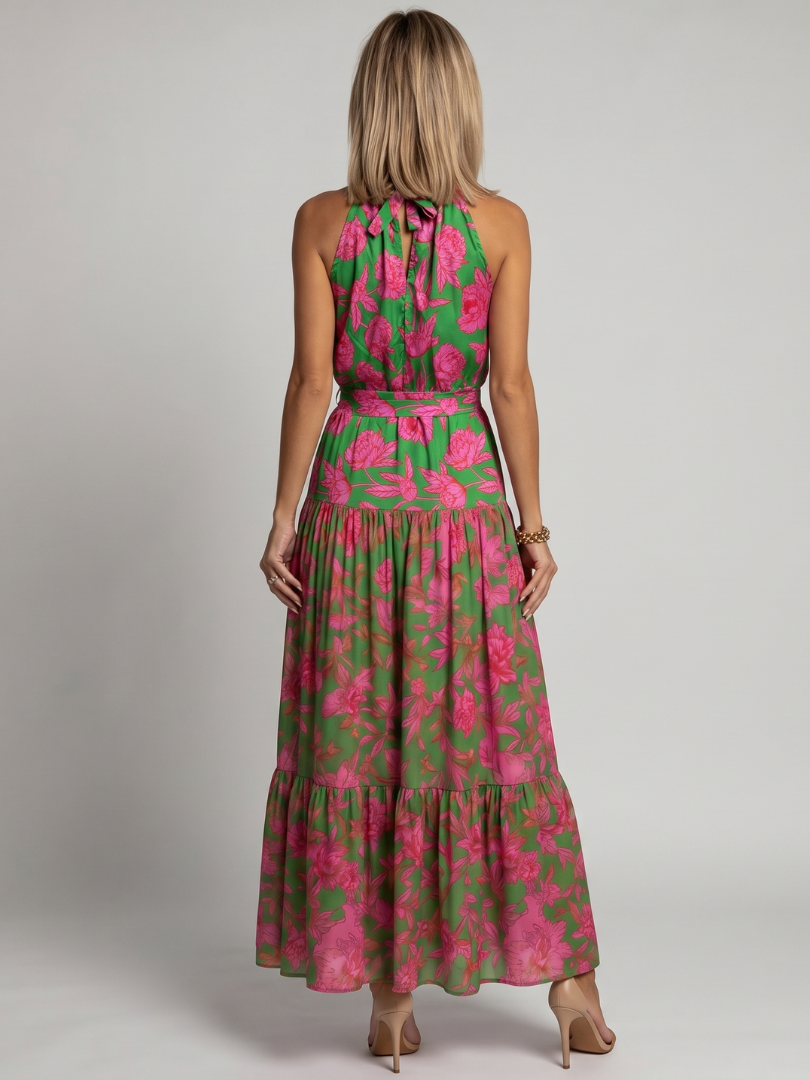 Rowen™ Draperad Halterneck Midi Klänning