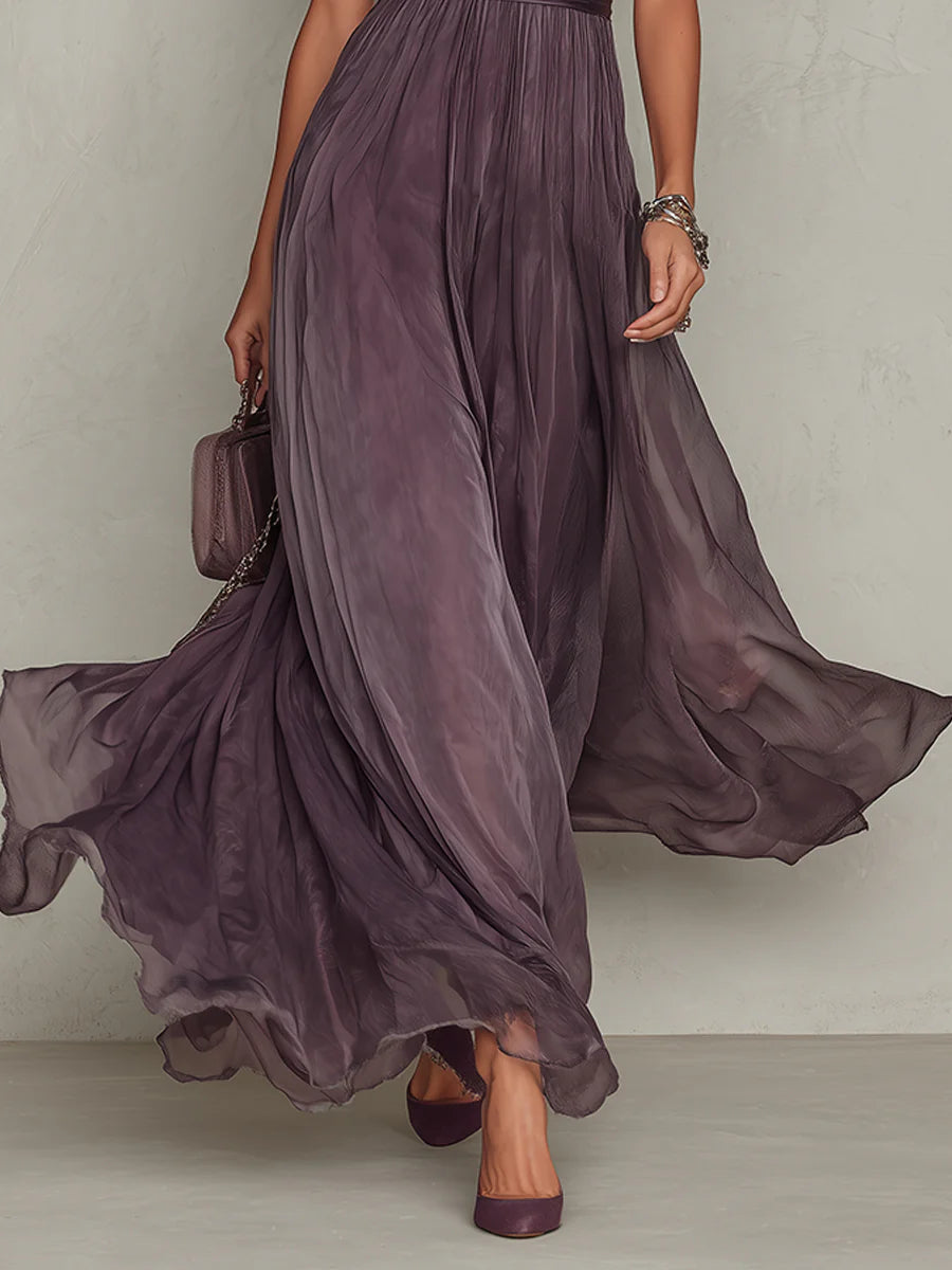 Ashley | Elegant Vintage Chiffon Maxi Dress