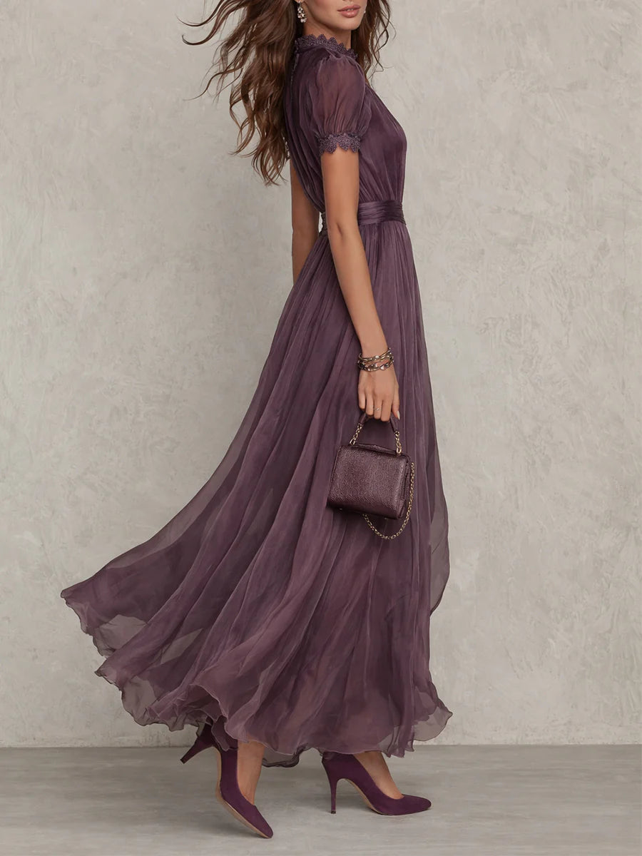 Ashley | Vintage Elegant Chiffon Maxi Kjole