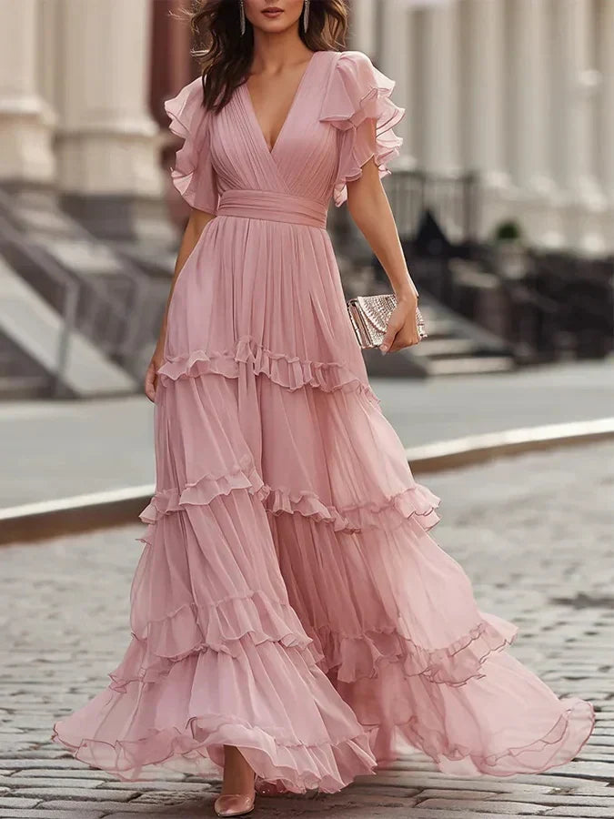 Zoe | Lys Pink Elegant Bryllups Maxi Kjole