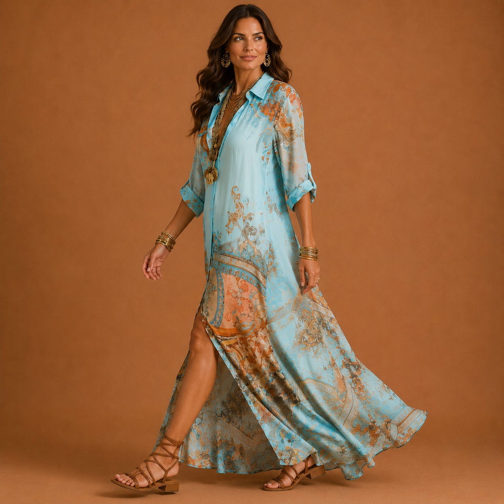 Maria | Elegant Middelhav Blusekjole