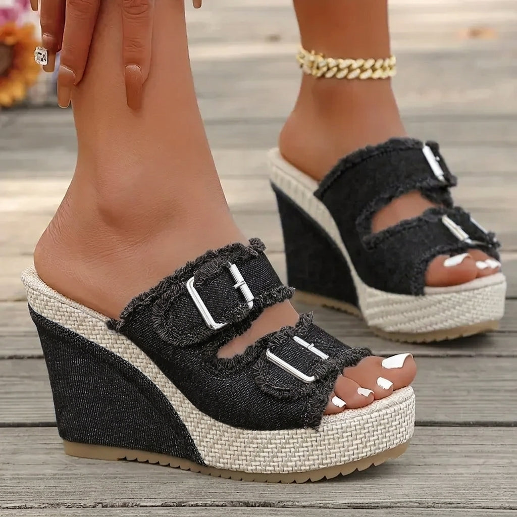 Atelier | Fransad Kant Wedge Sandaler