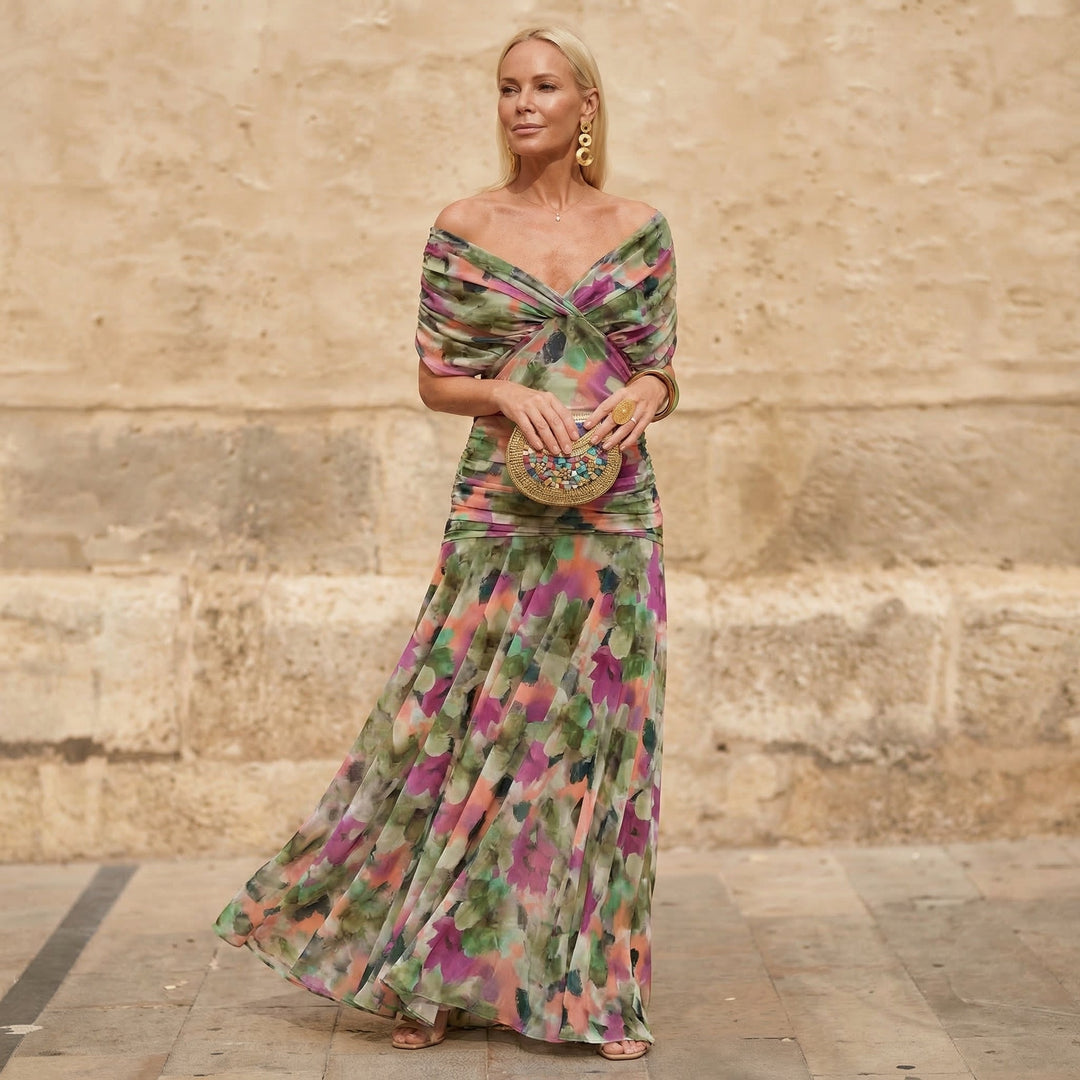 Kelsey | Färgglad Elegant Klänning