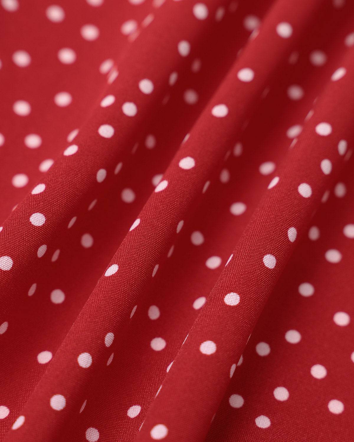 Polka Dot Volang Inslagen Klänning