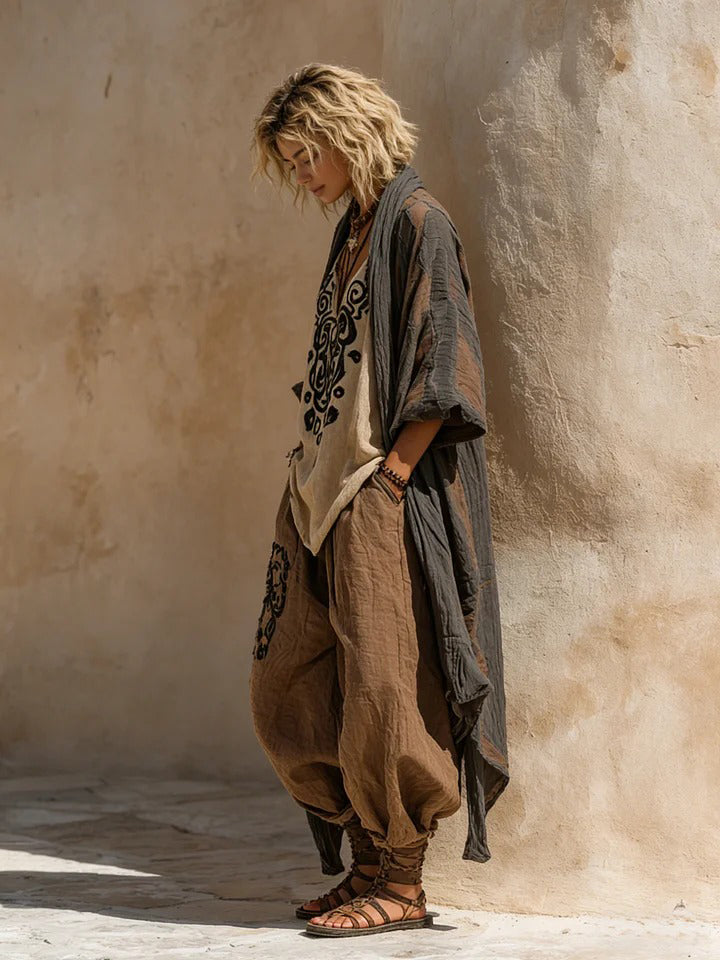 Ornella | Bohemian Artistic Linen and Cotton Set