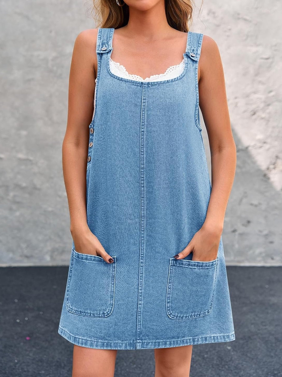Lisa | Casual Denim Overall Kjole