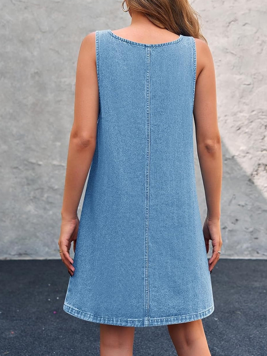Lisa | Casual Denim Overall Kjole