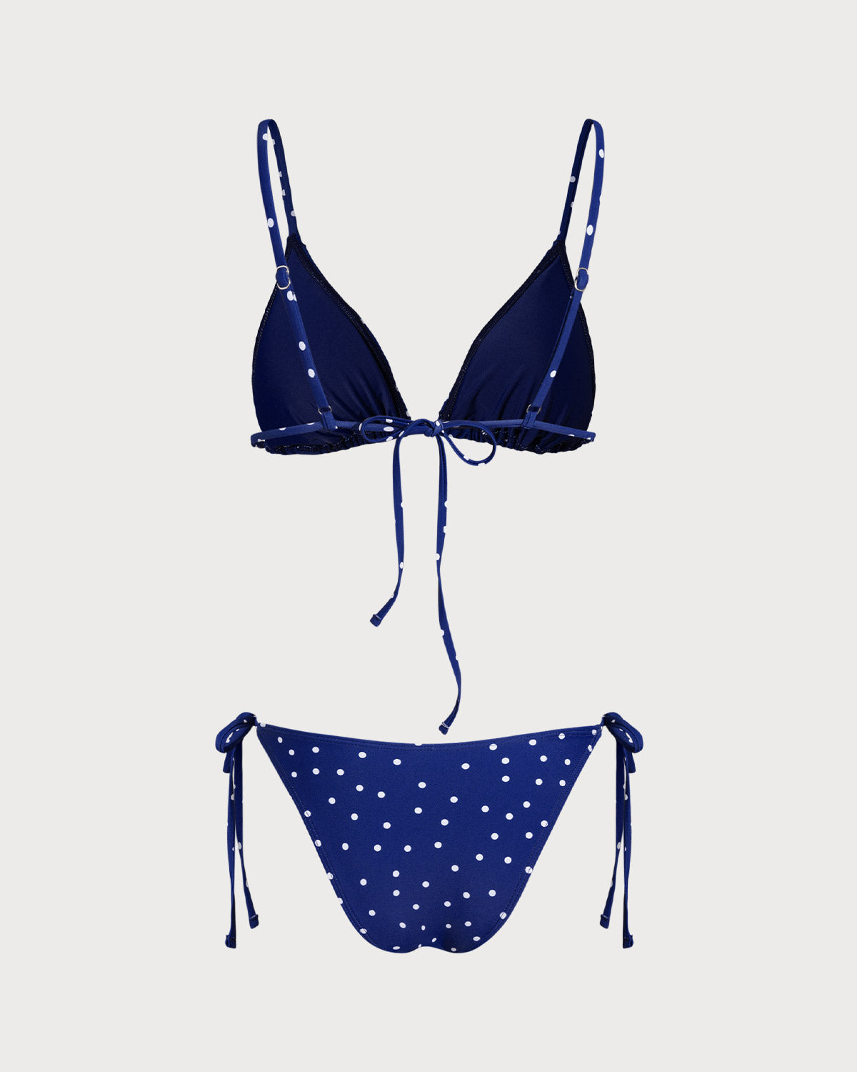 Blå Prickiga Bralette Bikini Set