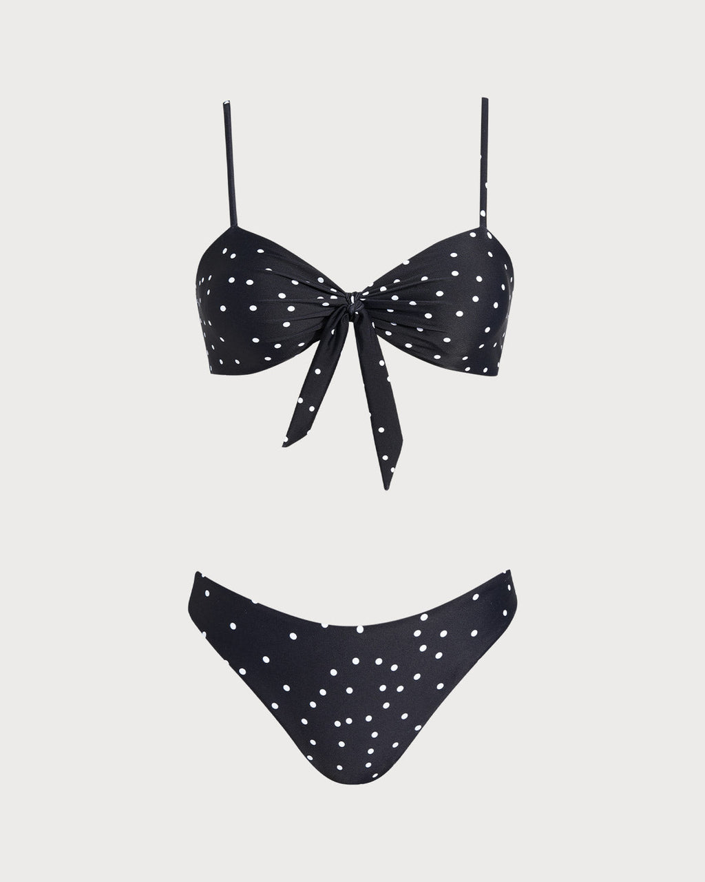 Svart Prickig Bikini Set