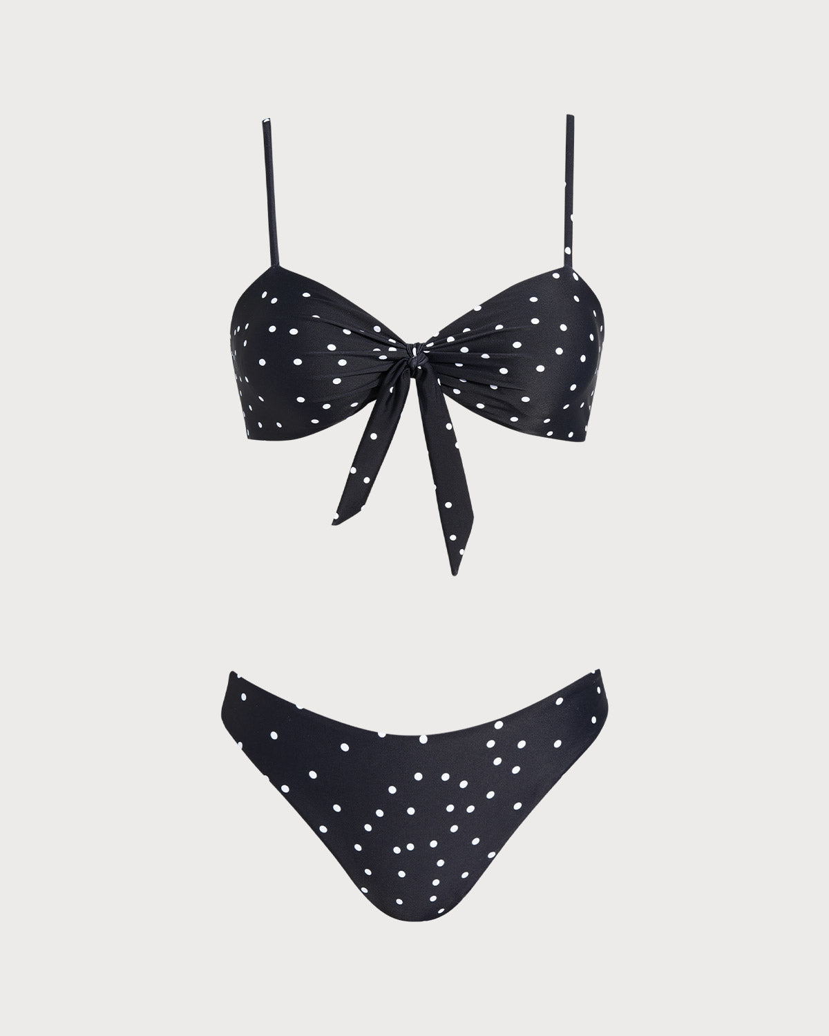 Svart Prickig Bikini Set