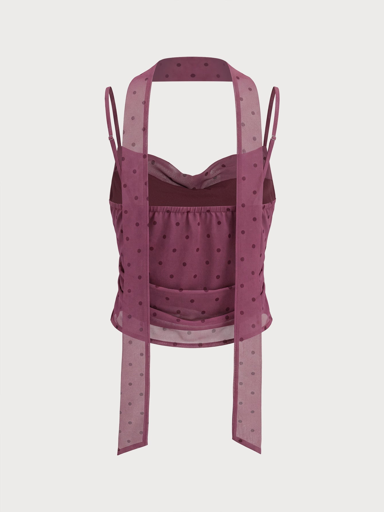 Lila Prickig Chiffon Cami Top