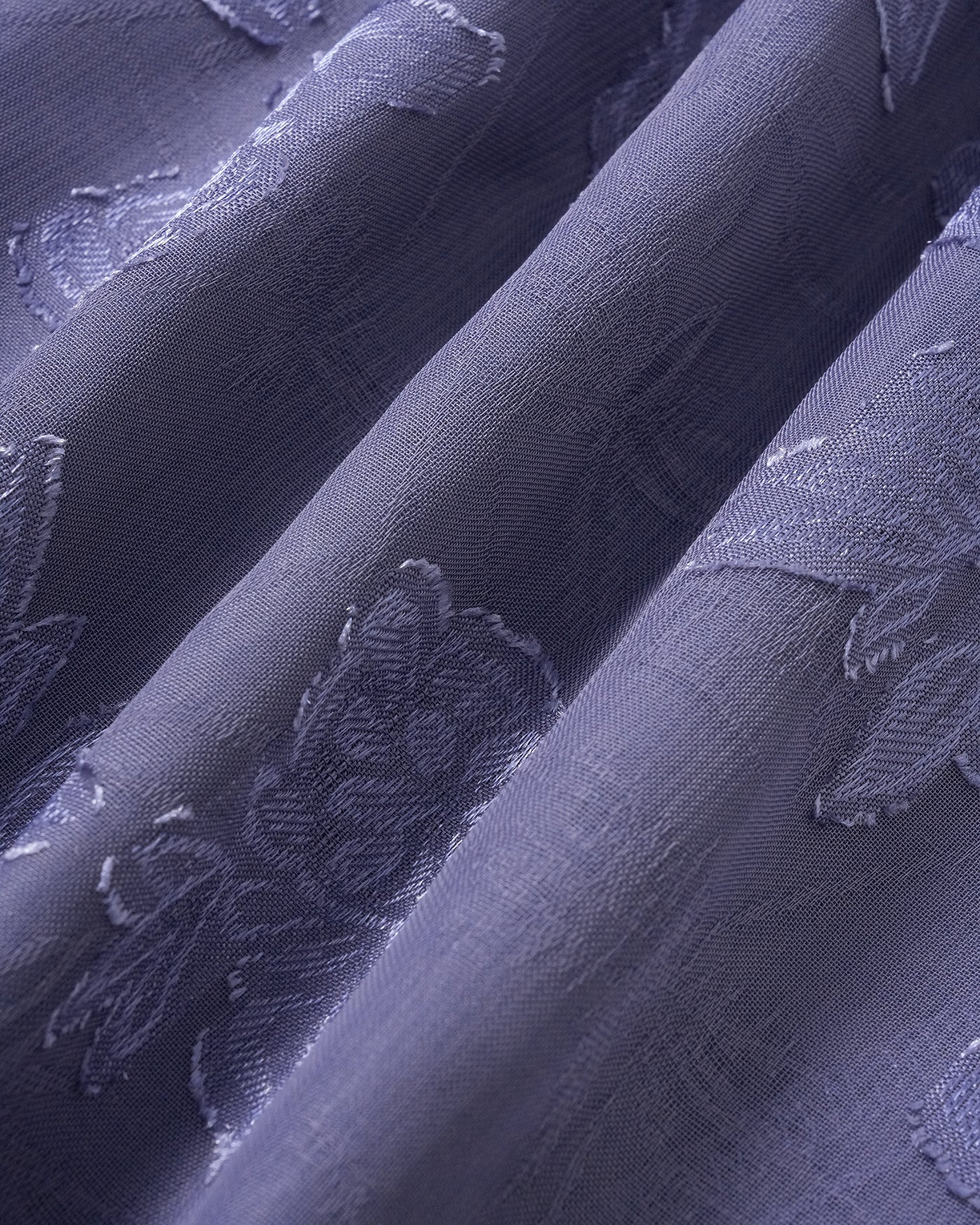 Blå Jacquard Slip Maxi Klänning