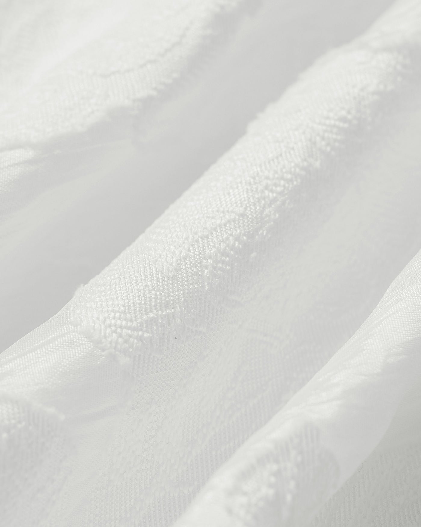 Vit Fyrkantig Hals Jacquard Slip Midi Klänning