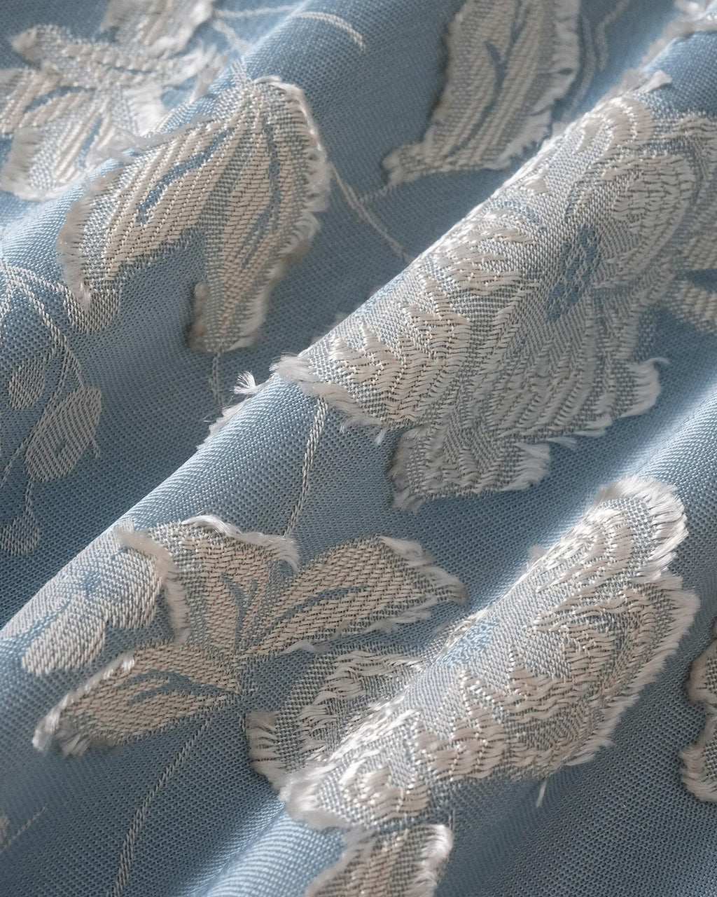 Blå Fyrkantig Halsringning Pärl Jacquard Mini Klänning