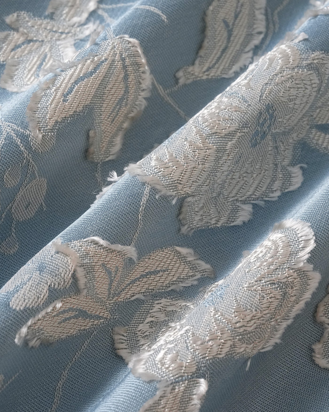 Blå Fyrkantig Halsringning Pärl Jacquard Mini Klänning